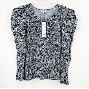 Parker Danna Animal Print Smocked Top